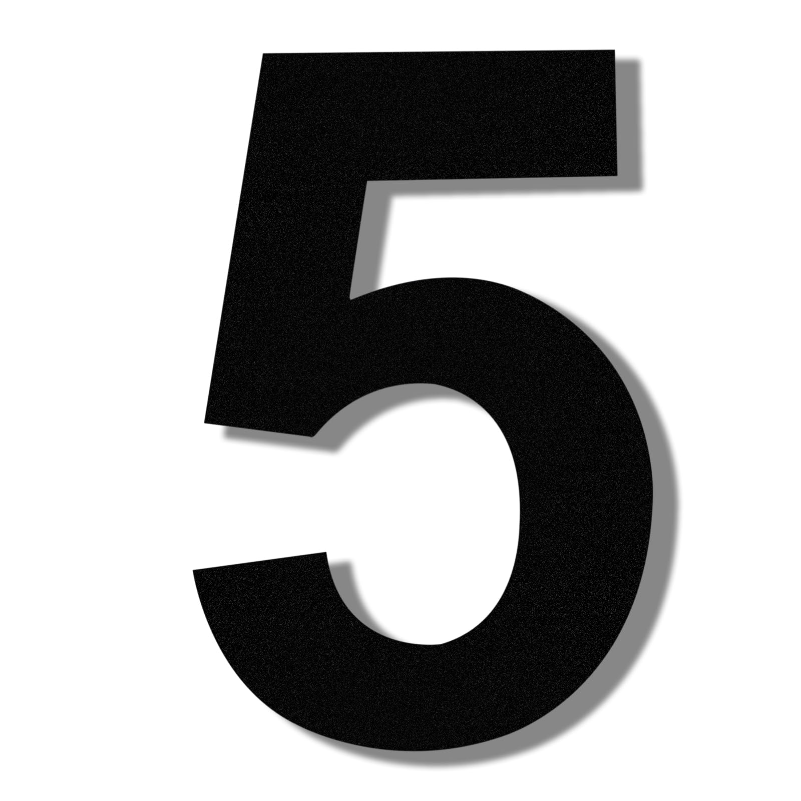 Cobata Modern House Numbers-10 Inch High Stainless Steel Home Address Numbers/Floating Appearance/Easy to Install/Black/Number 5