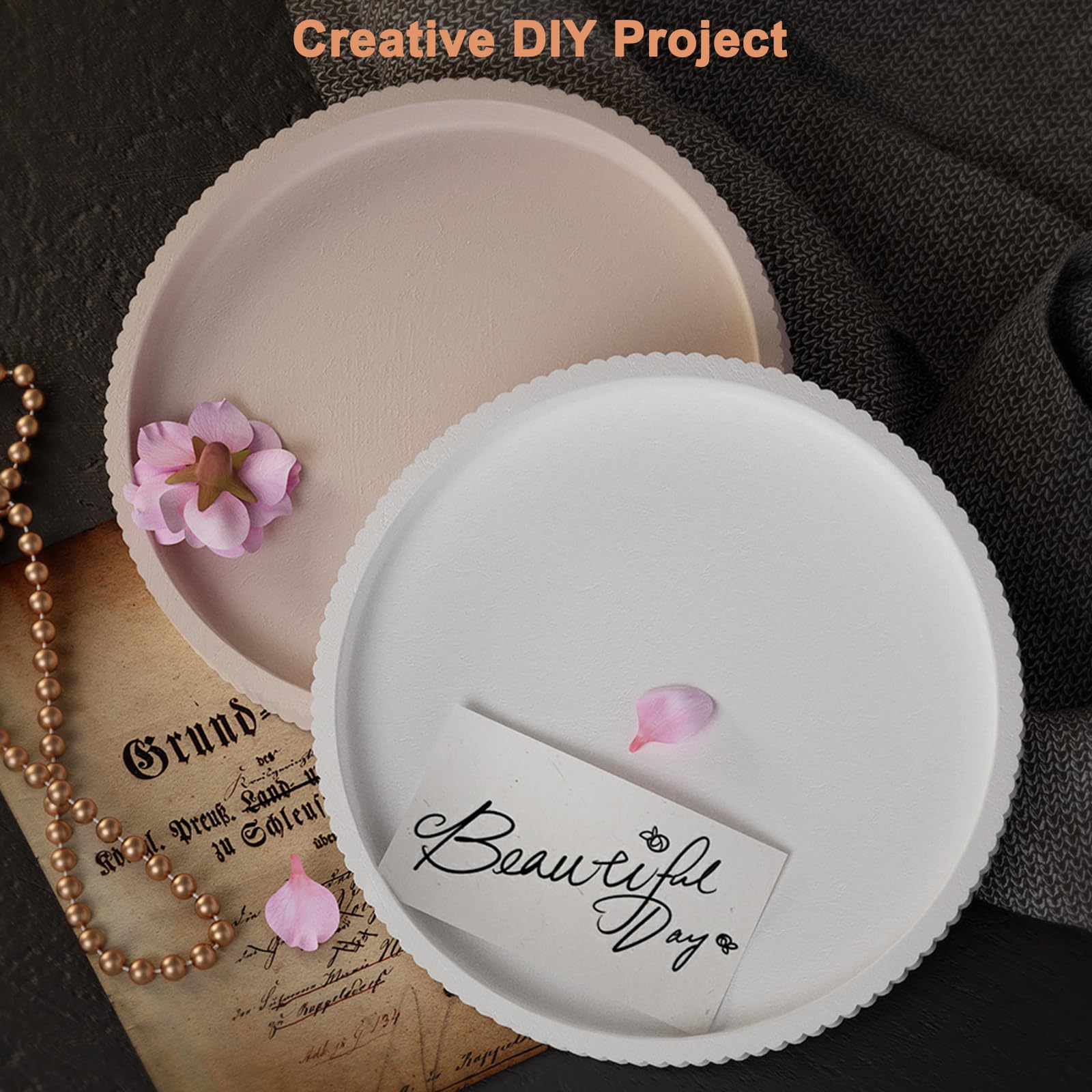 2X(Moules En Silicone De RéSine Plat Plateau Bol Moules De Moulage De