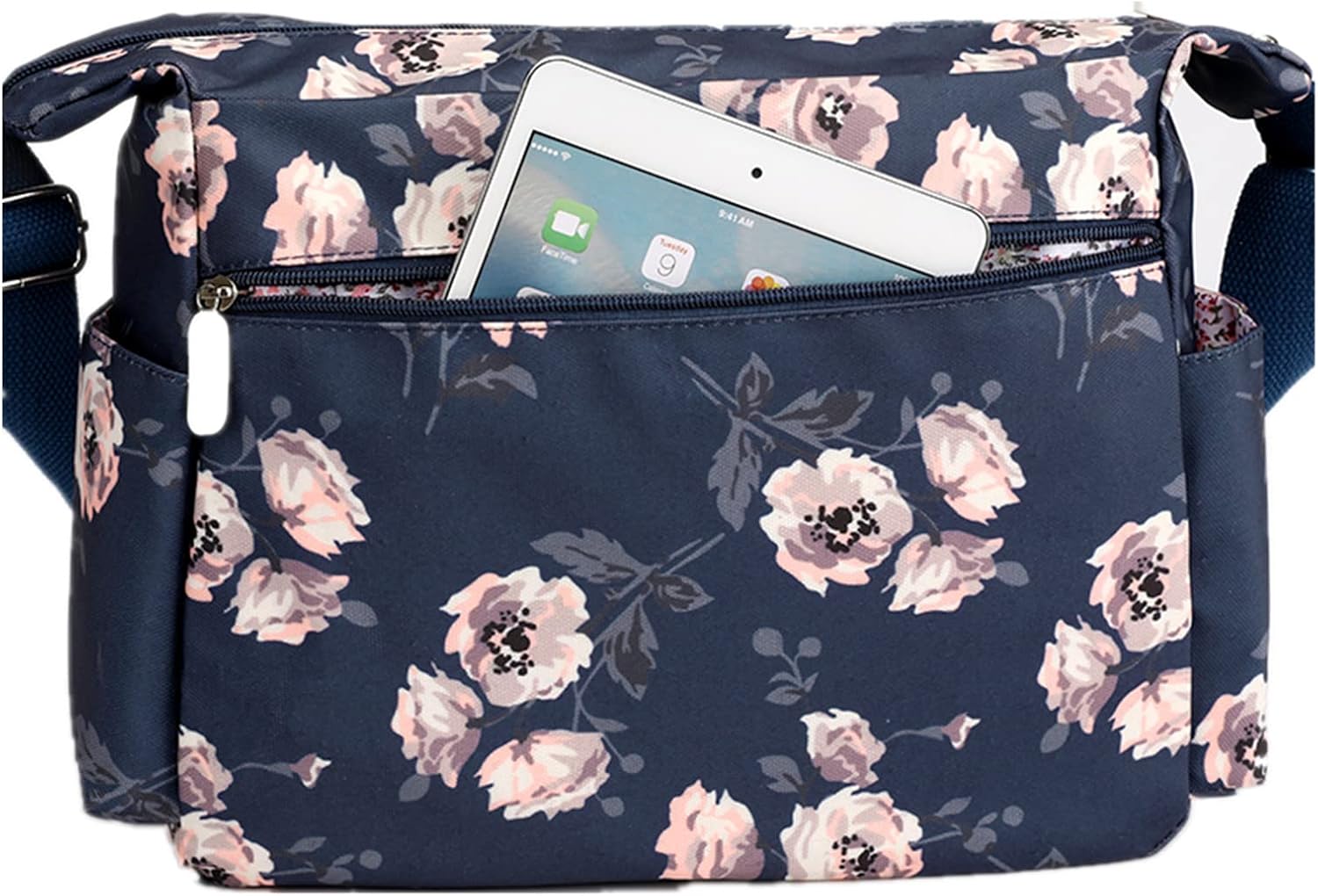 Cross-body Bag Women's Multi Pocket Nylon Messenger Bag Shoulder Bag Lightweight Travel Handbag - Image 5