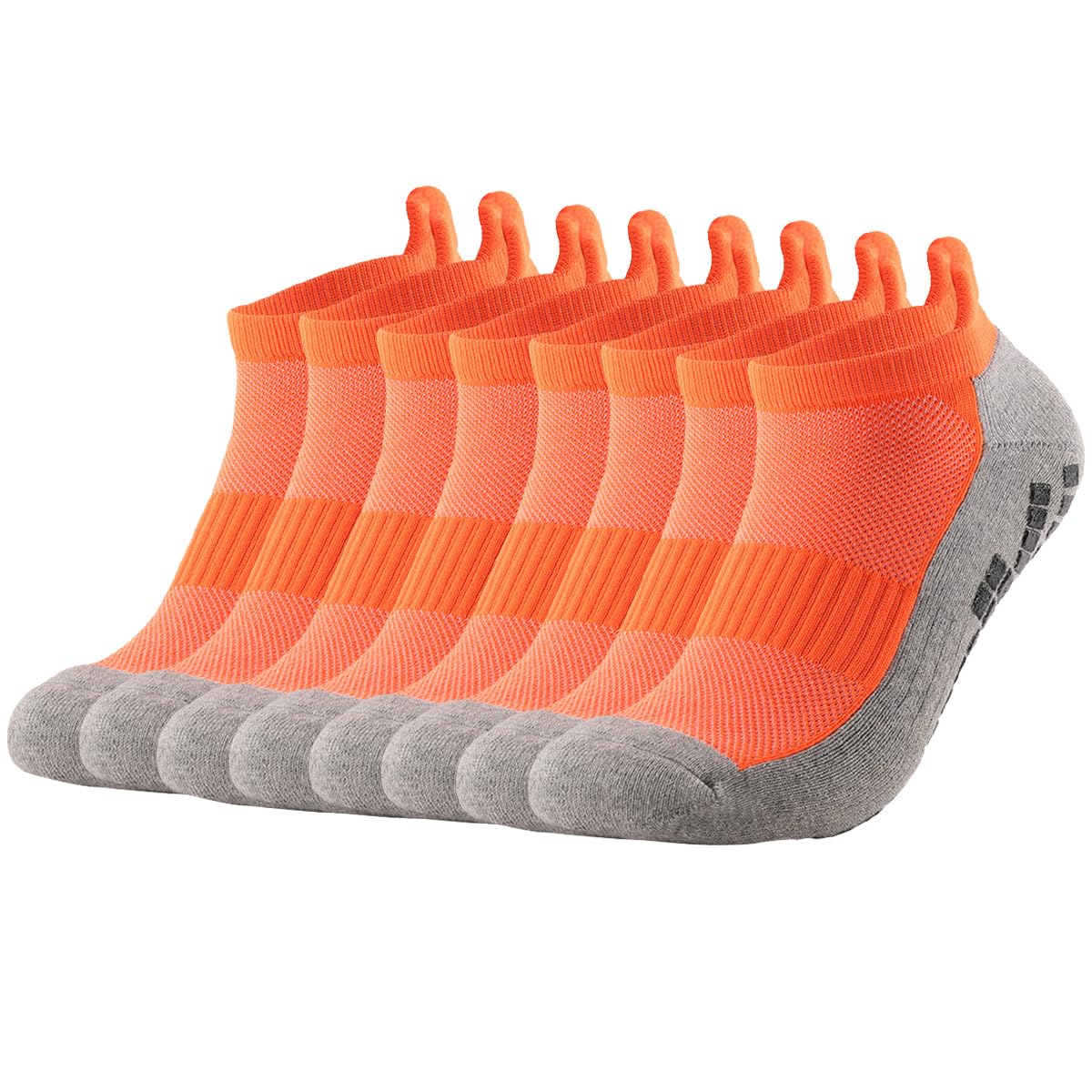 Calcetines de compresión de tobillo para hombres y mujeres, 2/4/6 pares, calcetines de compresión de corte bajo con soporte de tobillo, naranja, 8 pares, 8 Pairs orange, 6-8