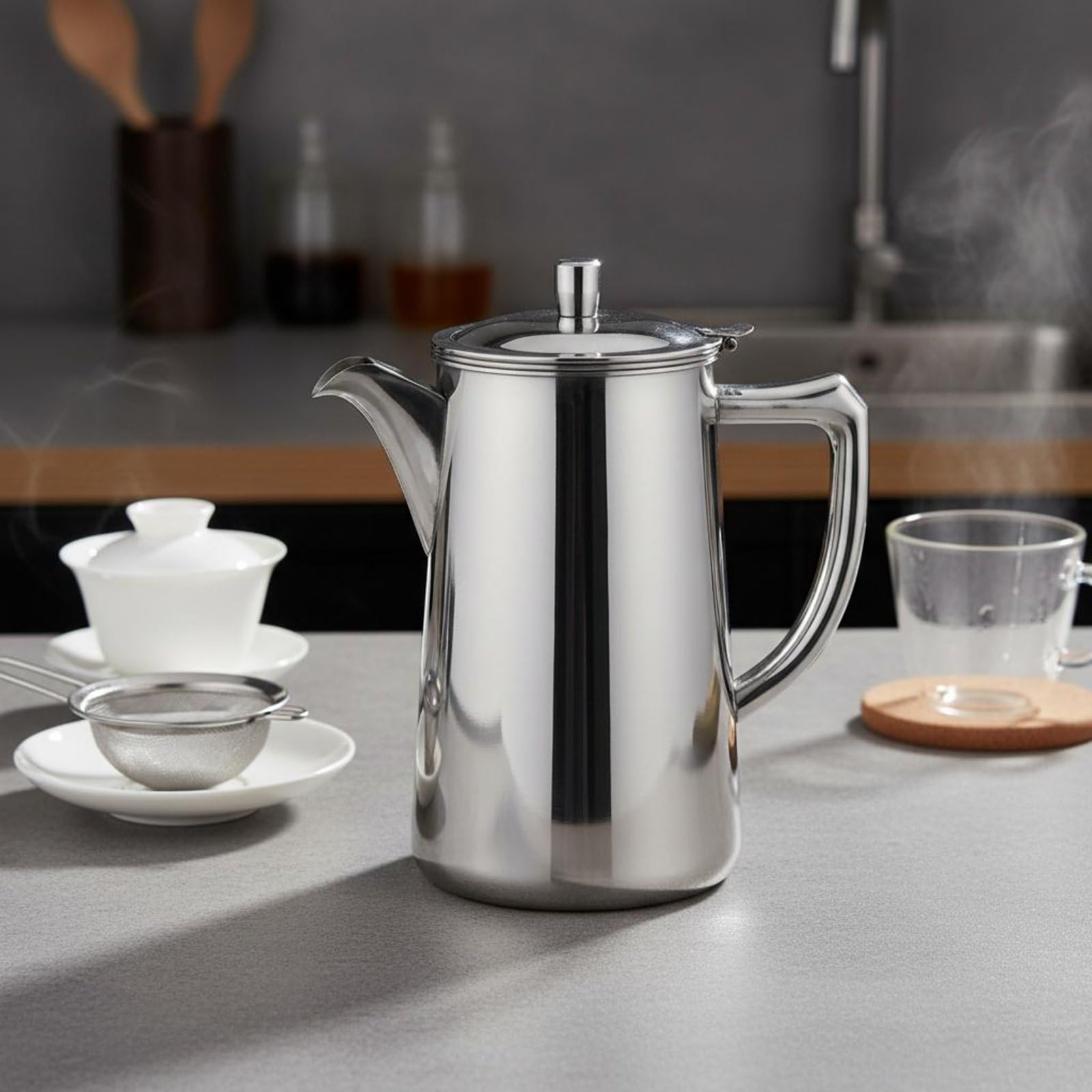 Jarra para Agua O Jugo Acero Inoxidable con Cuerpo y Portátil para Servir Bebidas Frías en Reuniones Amigos O Comidas Diarias Acuado para Restaurante O Cocina, style to 1