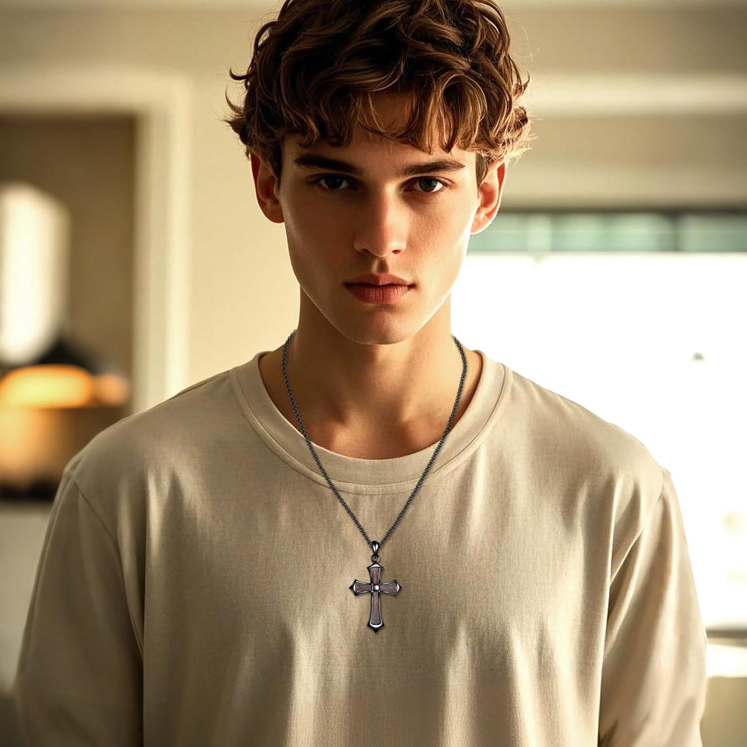 Cross Necklace 925 Sterling Silver Faith Pendant Christian Jewelry Gifts for Women Men - Image 4