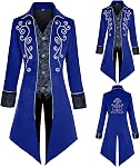 Veste Medieval Steampunk Manteau victorien Renaissance Renaissance Tailcoat costume d'Halloween pour homme