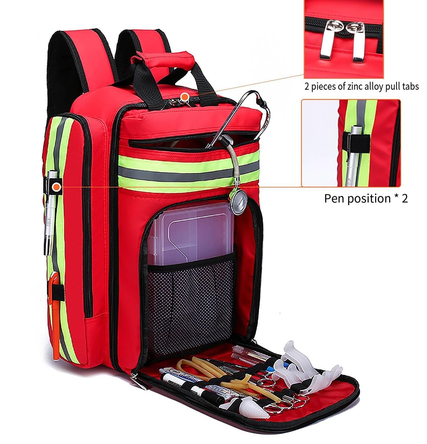 REHOOF Mochilas De Primeros Auxilios, Botiquin Casa, Mochilas Médicas De Primeros Auxilios Vacías, para Mochilas Médicas Traumáticas,Botiquines De Primeros Auxilios para Viaje Y Acampada A