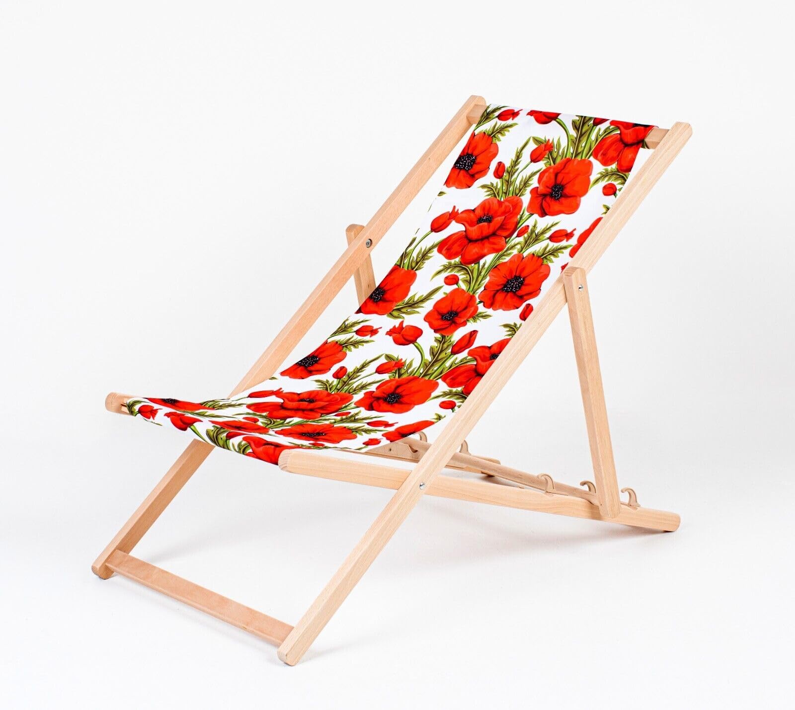Merino Wool Modern Sun Loungers Padded Wooden Garden Adirondack Chair PATIO SEASIDE Traditional Folding Hardwood Beach Deck Deckchairs Outdoor Travel Seat(Man With Flowers, 2)