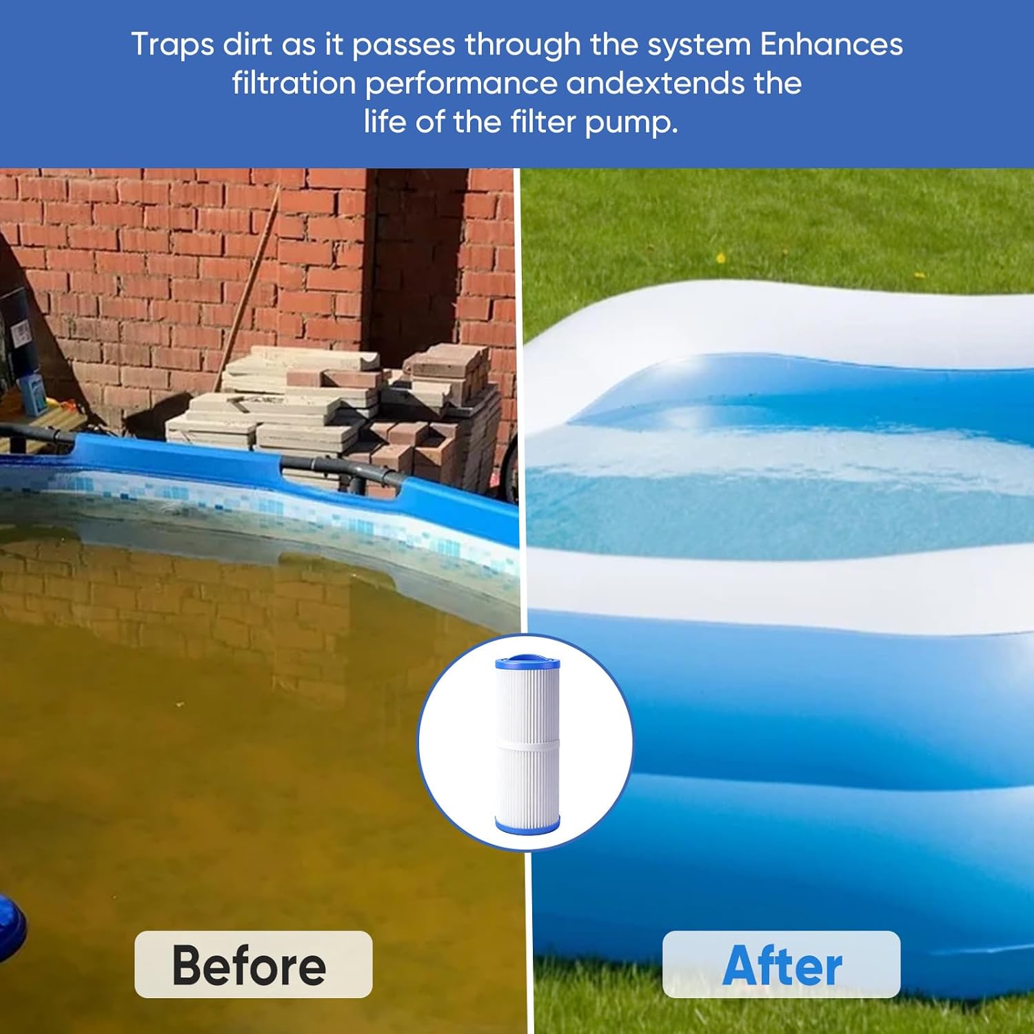 4CH-949 Spa Filter Compatible with Pleatco PWW50L, 200702, Cal Spa FIL50-5D13H15FCT-3, Filbur FC-0172, SD-01143, 817-4050, Waterway Teleweir 50, Rising Dragon 50, hot tubs filter cartridge 2PACK - Image 8