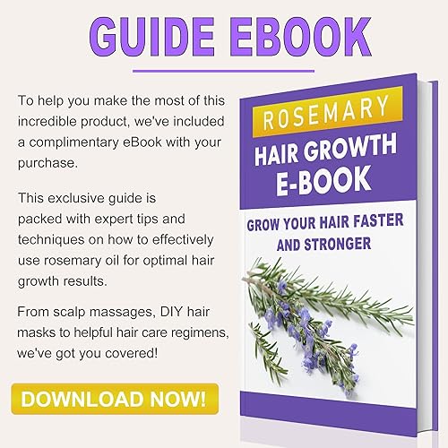 Miniatura 3 de GOLDWORLD Aceite de romero para el crecimiento del cabello, paquete de 2 productos de suero para el crecimiento con masajeador del cuero cabelludo,