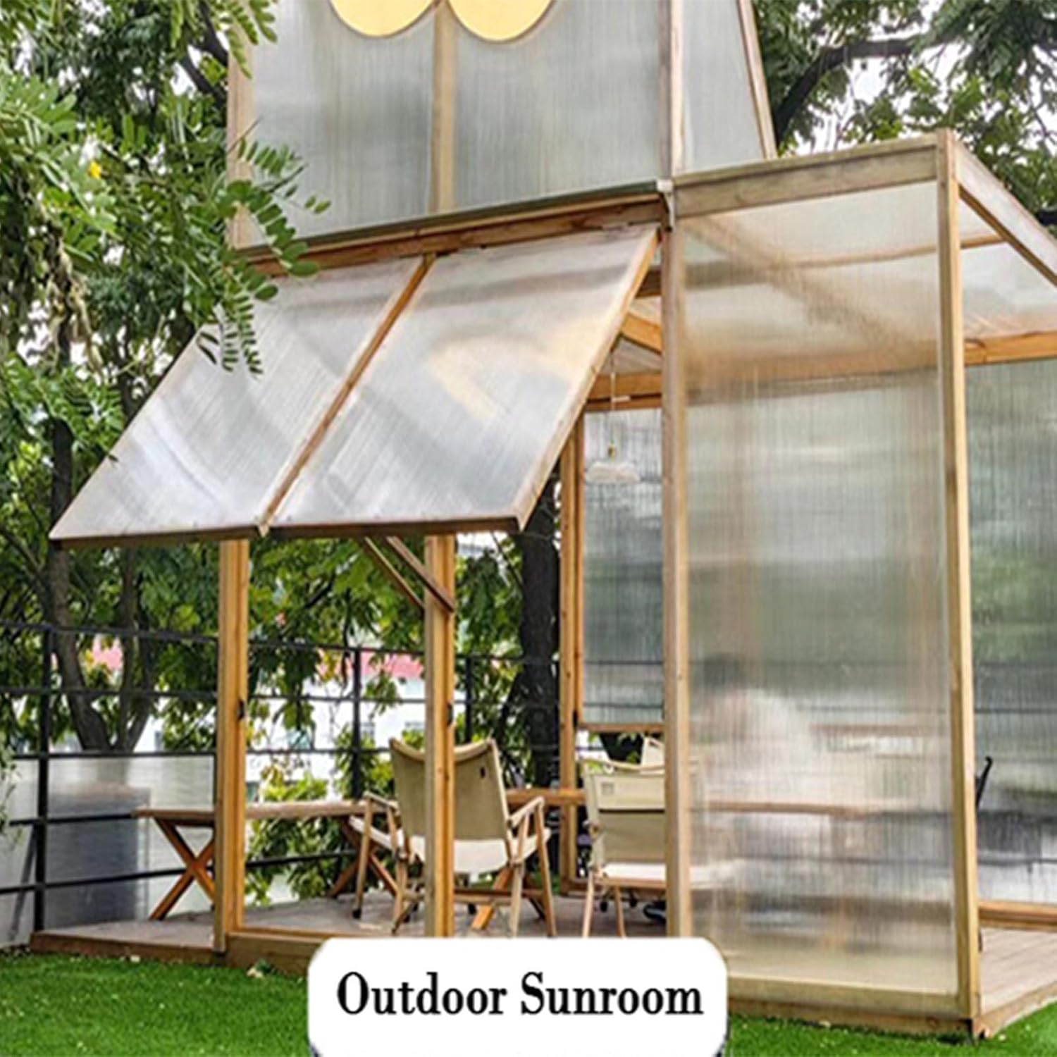 C Polycarte Greenhouse Panels - 12 Pack All-Weather Double Layer Covering (4' x 2' x 0.24") for Optimal Plant Growth - Durable Outdoor Plant Solution