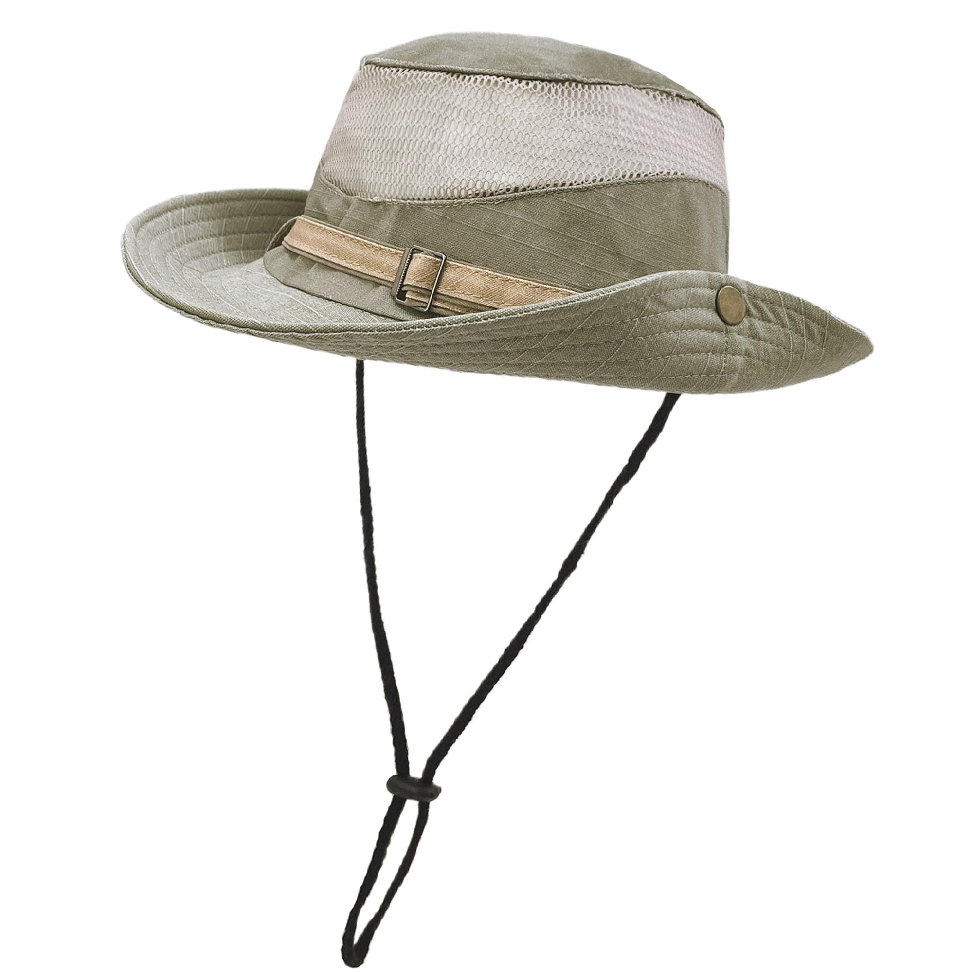 UltraKey Chapeau de Soleil à Large Bord Extérieur, Couche Double Style d' armée de Combat Classique Jungle Chapeau de Soleil pour Pêche, Chasse, Camping Bleu Marine