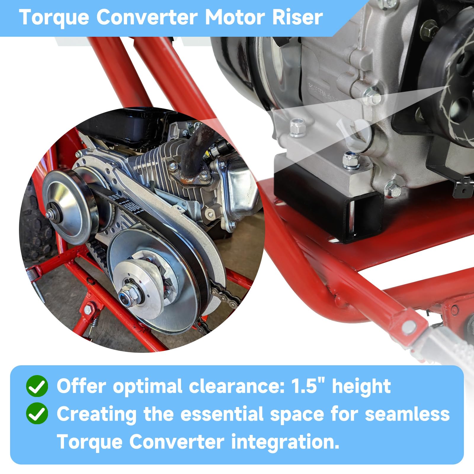 Torque Riser Snapklik.com : Torque Converter Engine Motor Mount Plate Riser Square ...