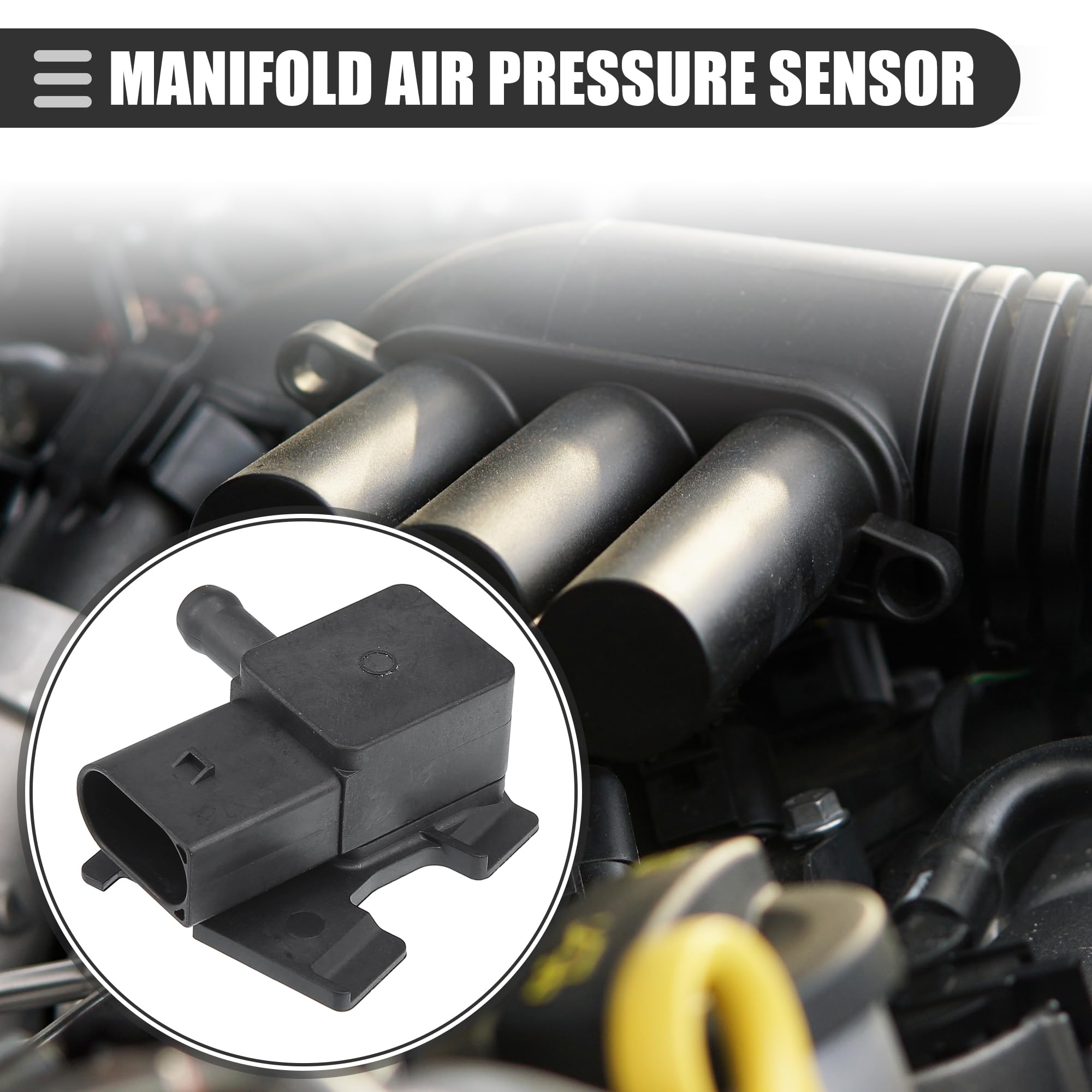 A ABSOPRO Abgas Drucksensor für BMW 1er E81 Nr.13627805152 Schwarz 
