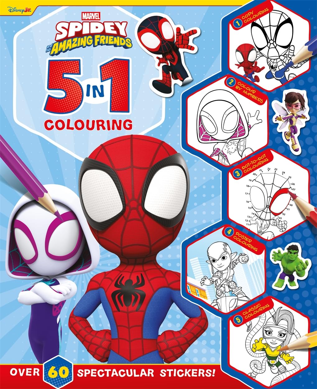 Spidey & Friends: 5-in-1 Colouring: A heroic colouring and sticker adventure