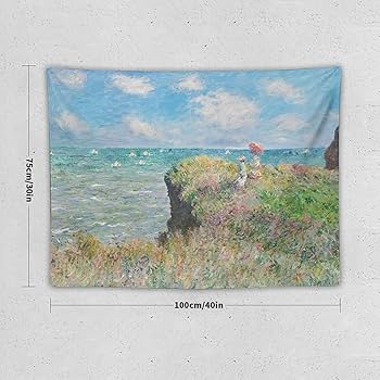 Amazon.co.jp: クロード・モネ 絵画『プールビルの崖の上の散歩