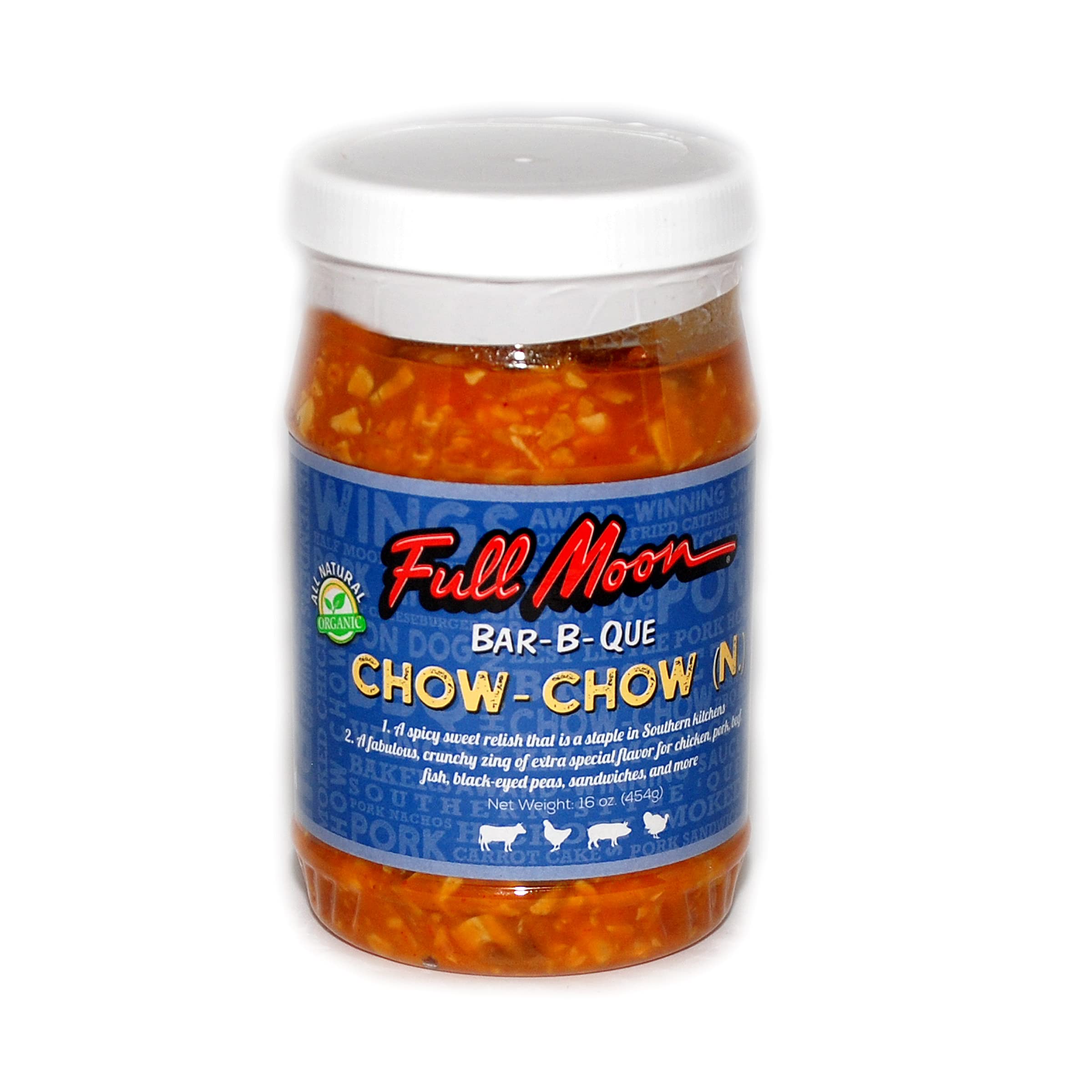 Full Moon Bar-B-Que Chow-Chow, 16 Oz - Full Moon Chow Chow Relish