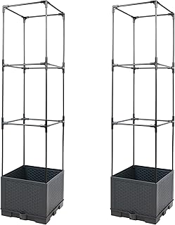 10 Planters With Trellis Ideas for Small Patios and Vertical Gardens 24 Sunnyglade 2 Pcs Raised Garden Bed Planter Box with Trellis, 44” Tomato ...