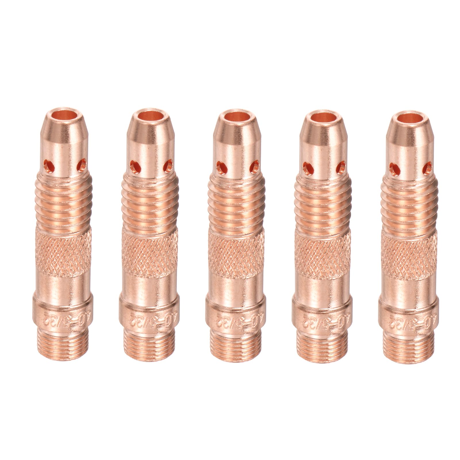 QUARKZMAN TIG Welding Collet Body 54N20 (5/32 Inch) Bore Diameter Copper Consumables for WP-17 WP-18 and WP-26 Series Welding Pack of 5