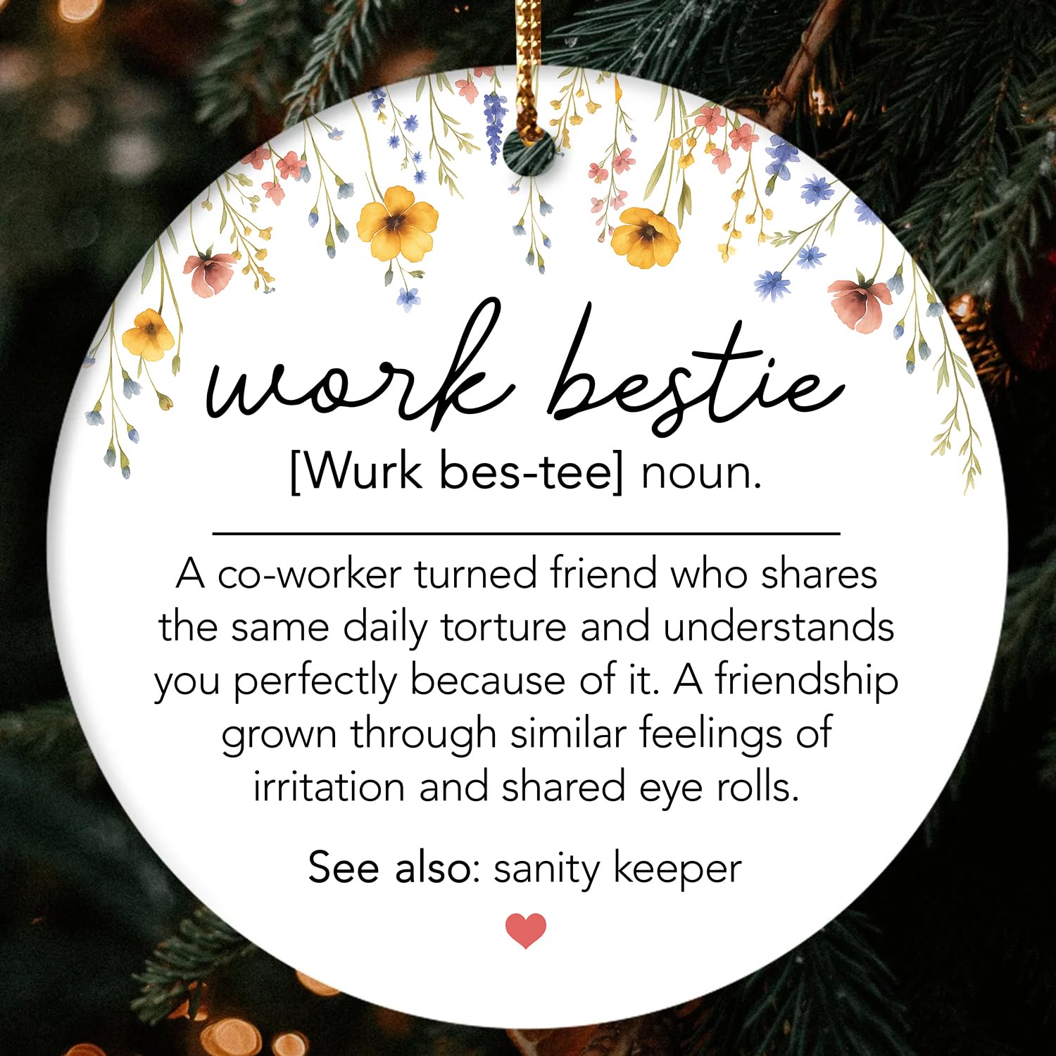 NewEleven Coworker Funny Coworker Gifts, Appreciation Gifts For Coworkers, Boss, Women, Men, Friend - Thank You Present From Work Bestie, Employee, Friends - Christmas Bauble — image 1