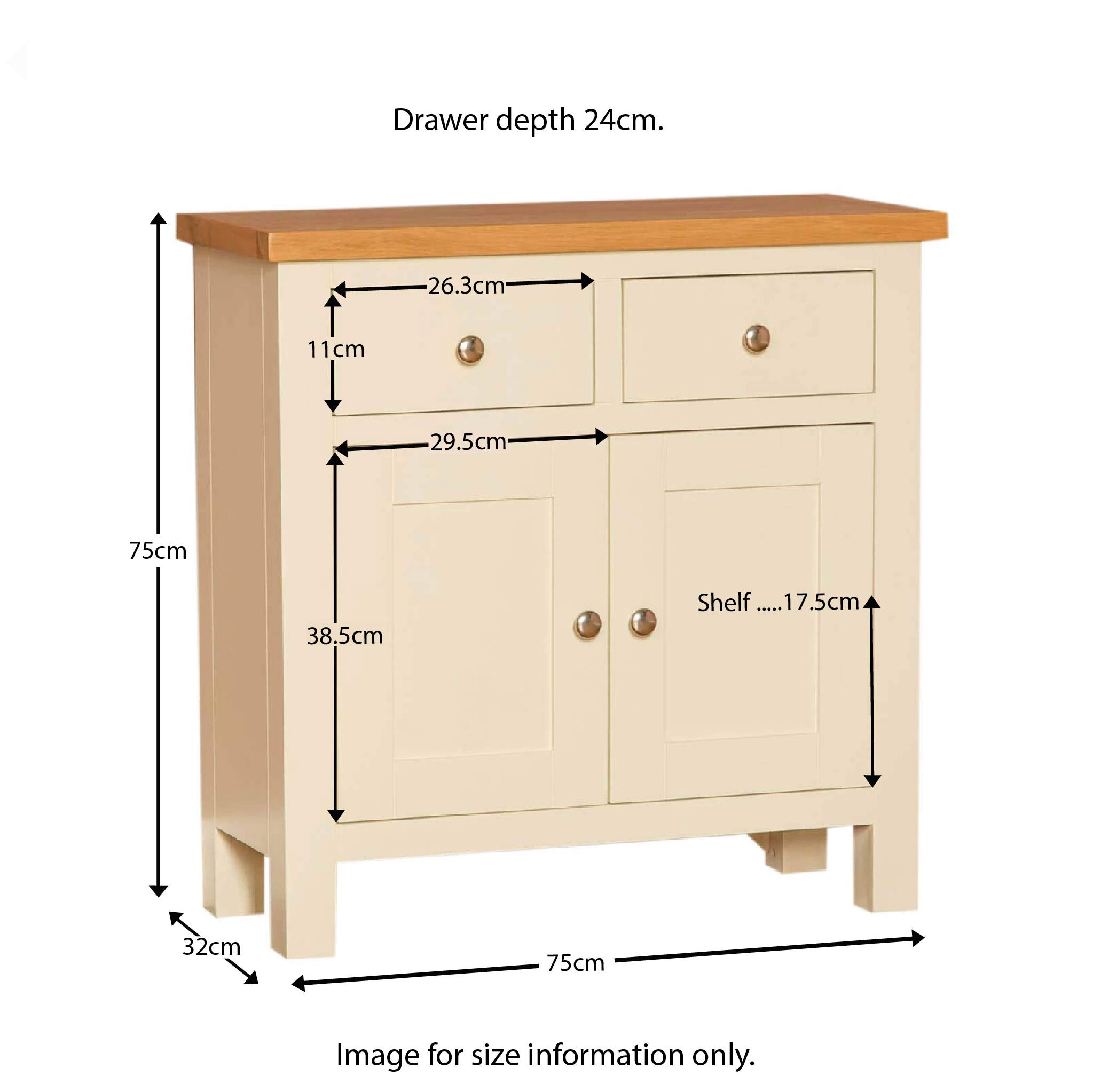 Farrow Cream Mini Sideboard Storage with Drawers Small