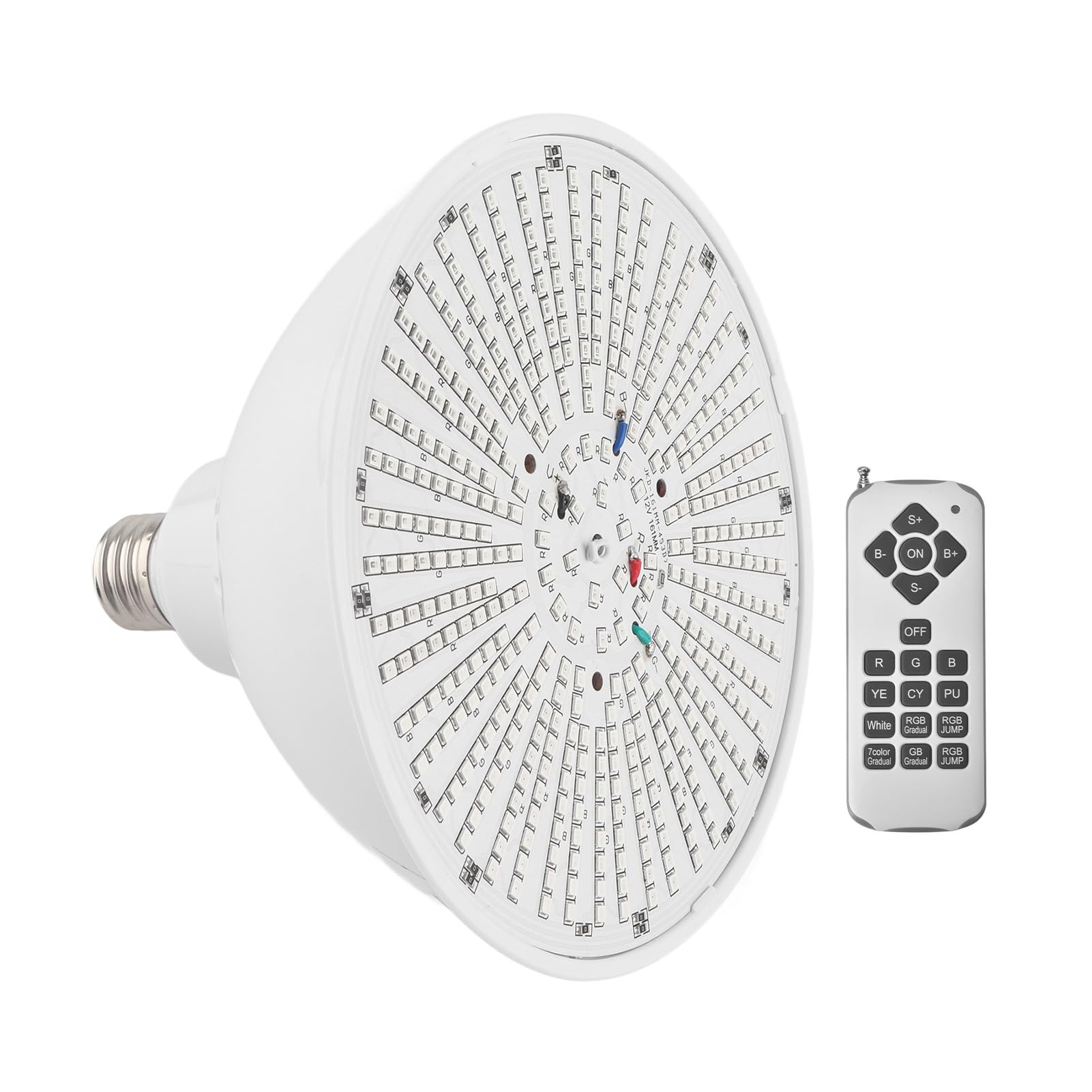 Żarówka LED do Basenu z Pilotem, Zmieniająca Kolor RGB żarówka do Basenu na Domowe Przyjęcie Przy Basenie, Rozmiar 6,7 X 6,7 X 5,5 Cala