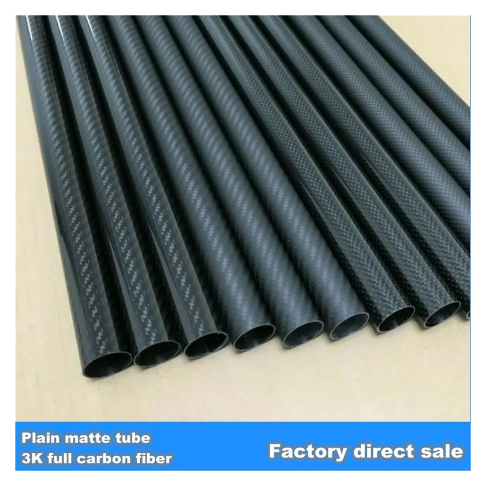 Tube En Fiber De Carbone Tube en Fiber de carbone 3K, longueur 1000mm, flèche d'avion(60x58x800mm 1PCS)