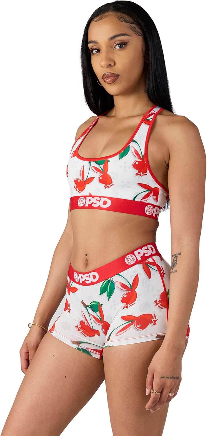 PSD Underwear Womens Sports Bra - Sports Bra 3 Packs, Medium Support Racerback Bras for Women, Womens Loungewear Bras