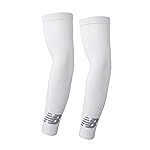 New Balance Unisex Outdoor Sports Compression Arm Sleeves, Arm Warmer, White, Large/X-Large(1 Pair)