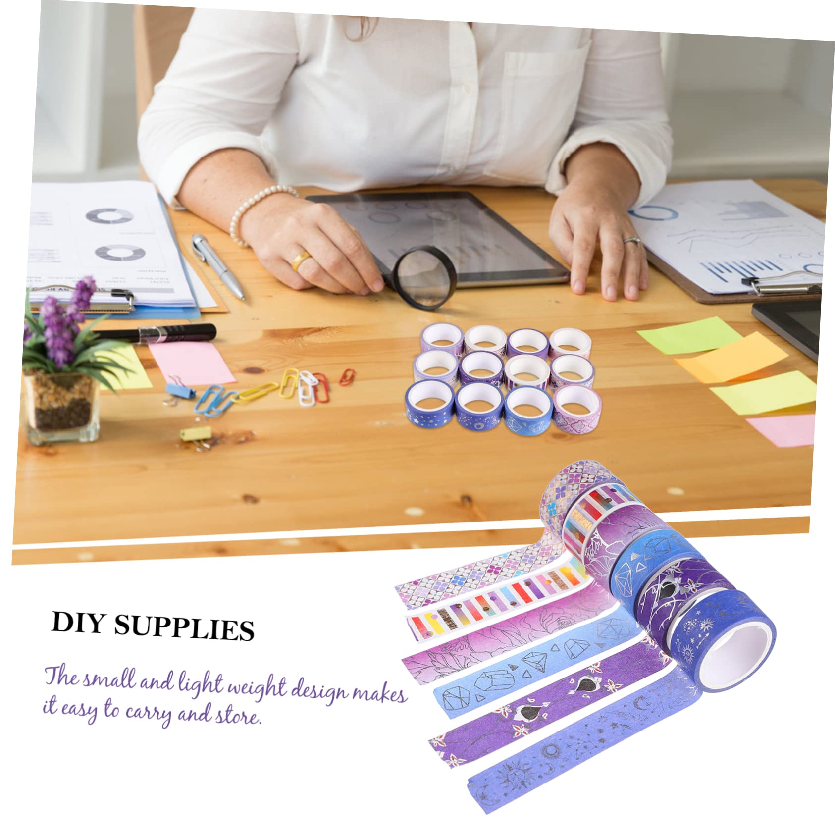 STOBOK 36rollen Dekoratives Washi Tape Stilvolles Klebeband Für -handwerke Scrapbooking Und Journaling Für Kreative Projekte Und Dekorationen