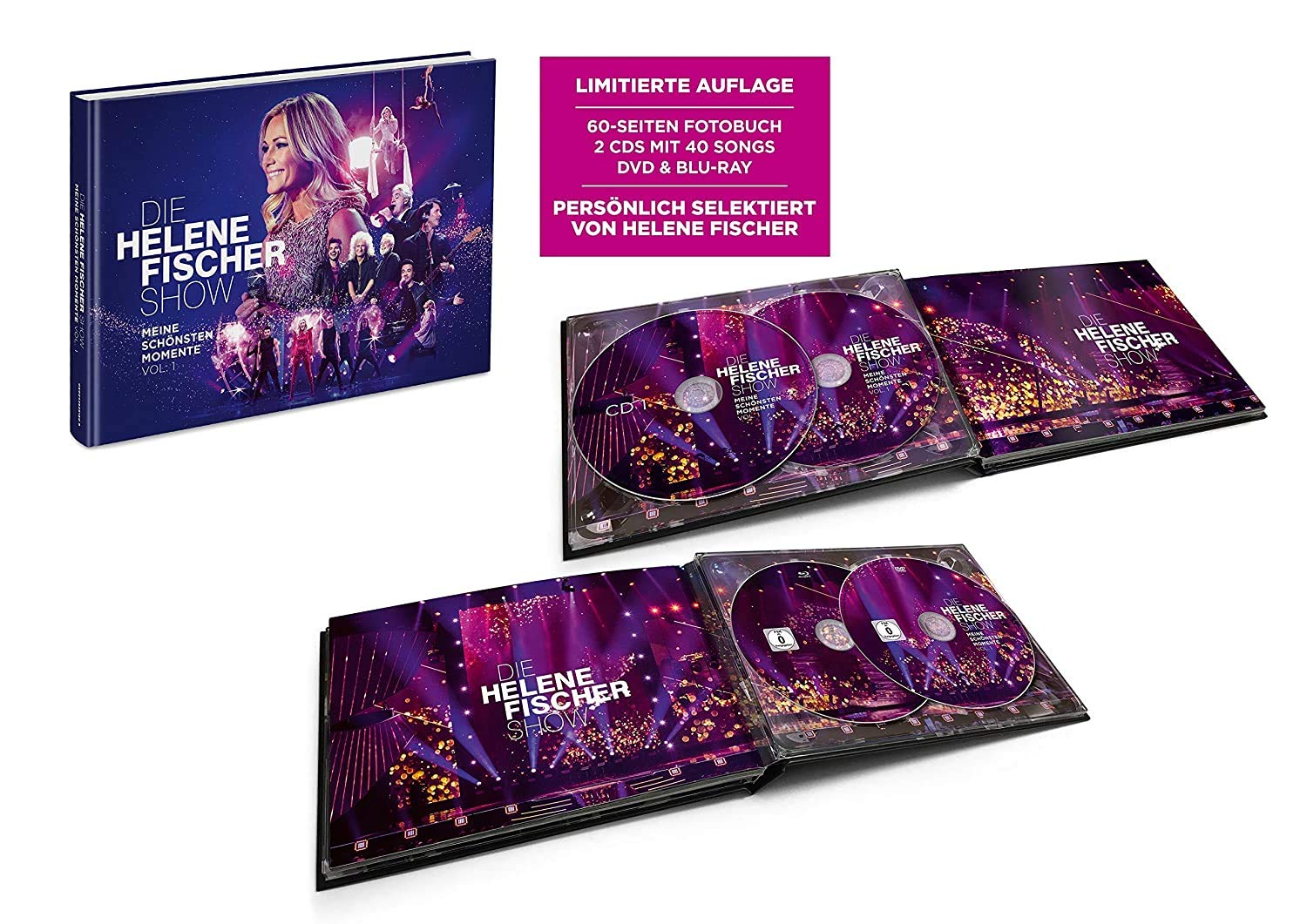 Helene Fischer Die Show 60-Seiten Fotobuch 2CD, DVD, Blu-Ray Neues Album 2020 Fan Box