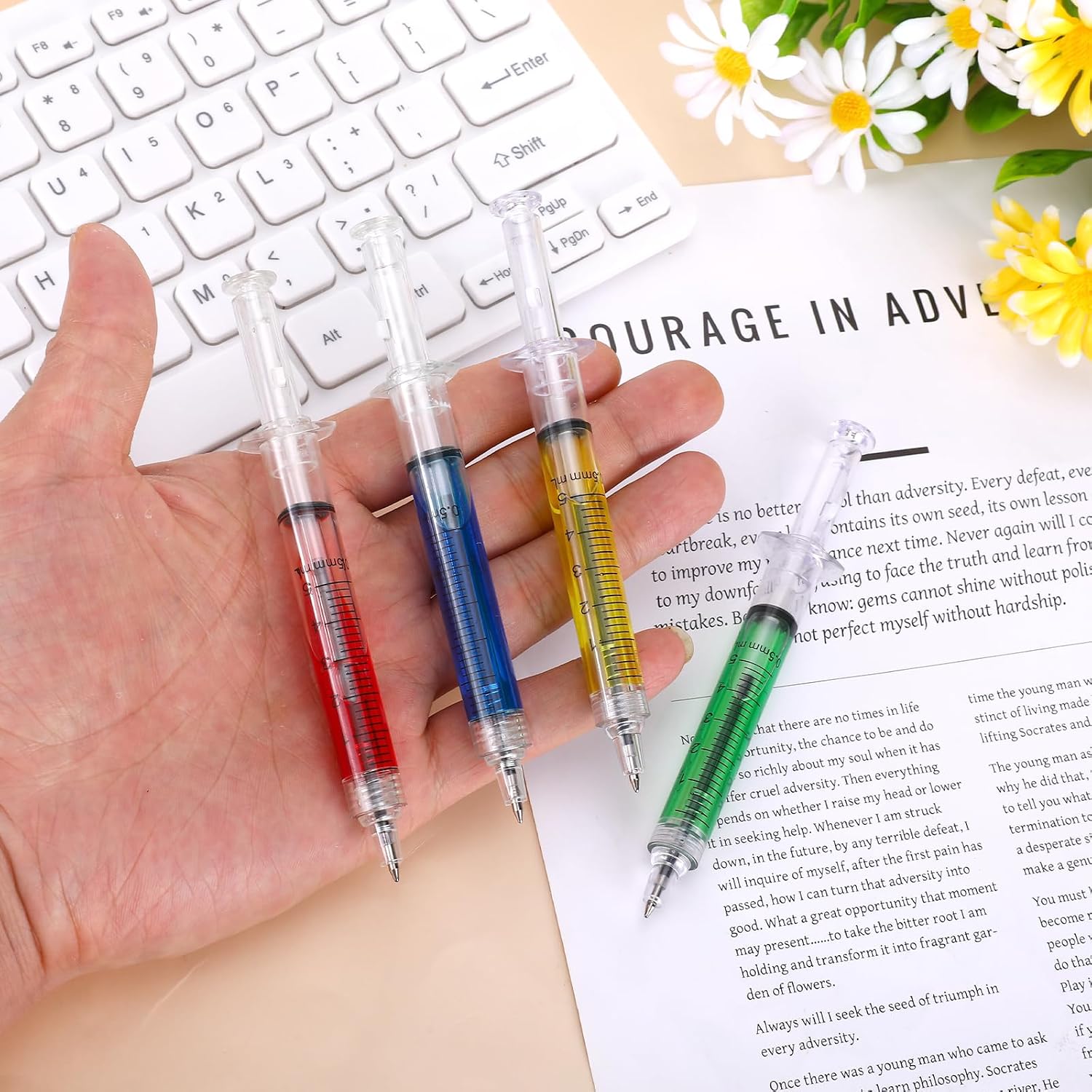 200 Pcs Syringe Pens Nurse Pens Nurse Gifts Bulk Medical Assistant Gifts Novelty Retractable Nursing School Office Supplies Fun Nursing Themed Party Favors for Adults