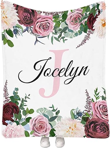 Artsadd Manta de bebé personalizada con nombre, manta de bebé personalizada para niñas, manta de envoltura con nombre personalizado para bebé,