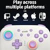 gizala Wireless Game Controller Gamepad Hall Effect Triggers Joystick Game Controller Switch 2 / Switch/PC/Steam/Android/IOS (White)