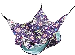 POPETPOP Cama Quente De Inverno Para Porquinho-Da-Índia Cama De Rede Para Hamster De Camada Dupla Ninho Pendurado De Lã Quente Esconderijo Para Porquinho-Da-Índia Cama De Dormir Para