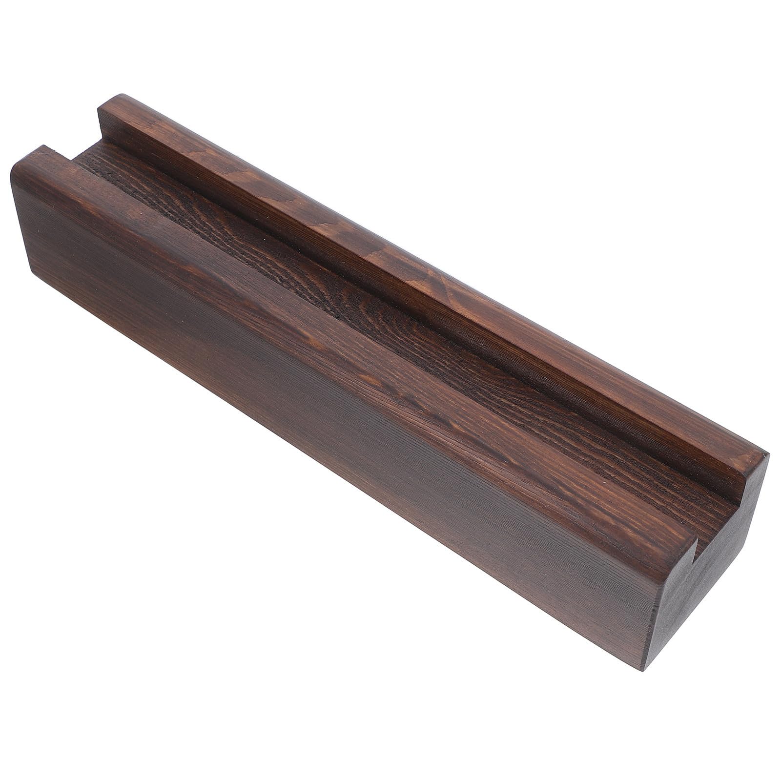 Support de cadre de miroir en bois foncé pour miroir debout et optimisation d'espace intérieur