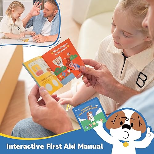 Miniatura 5 de StBernard Kit de primeros auxilios para niños, mini kit médico portátil EDC con bonitos vendajes, herramientas para el hogar, escuela, camping,