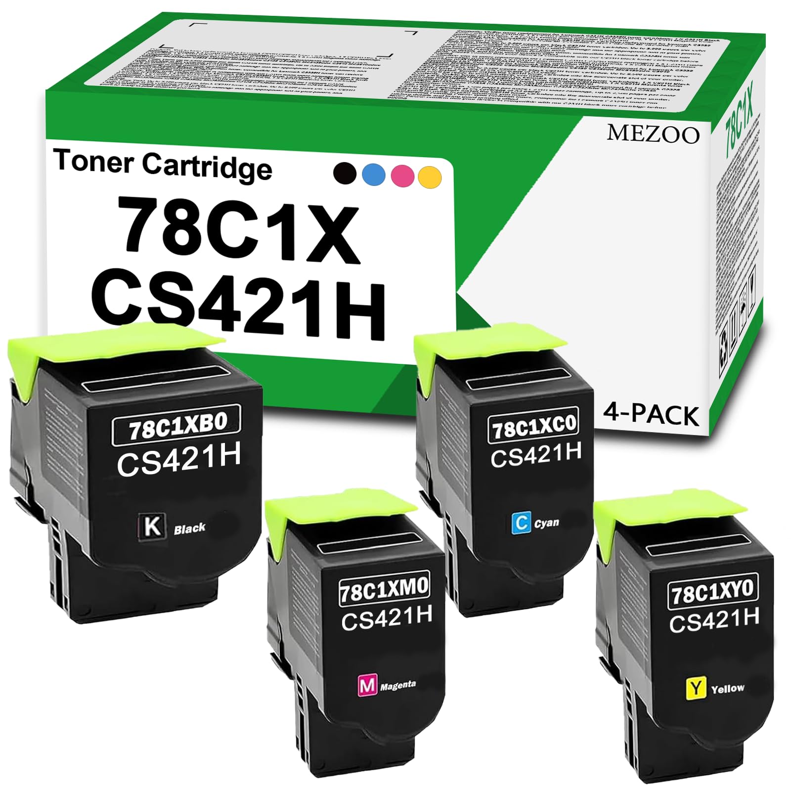 78C1X Toner Cartridge Extra High Yield 78C1XK0 78C1XC0 78C1XM0 78C1XY0