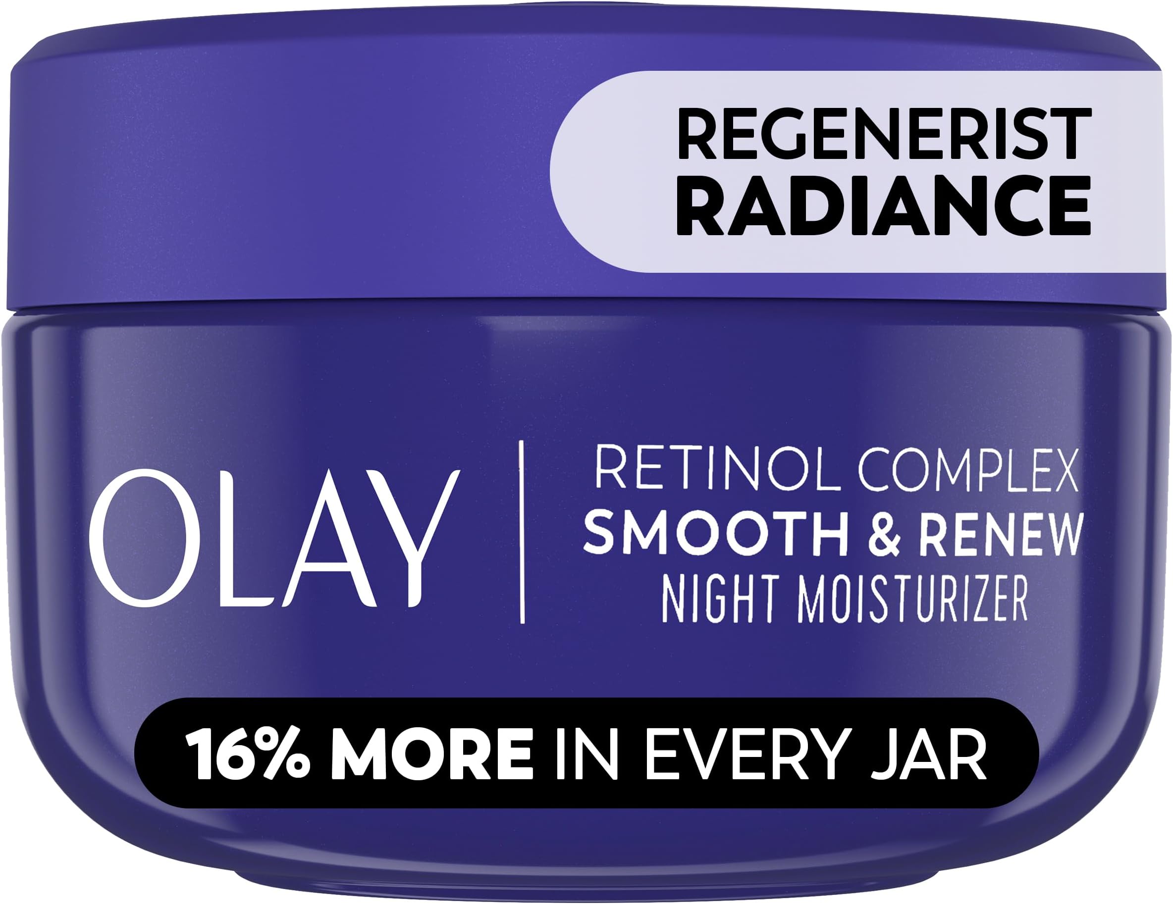 Olay Regenerist Radiance Retinol Face Moisturizer: Smooth & Renew Cream for Women - Fragrance-Free, Anti-Aging, Anti-Wrinkle, Tightening & Brightening - 2 Oz