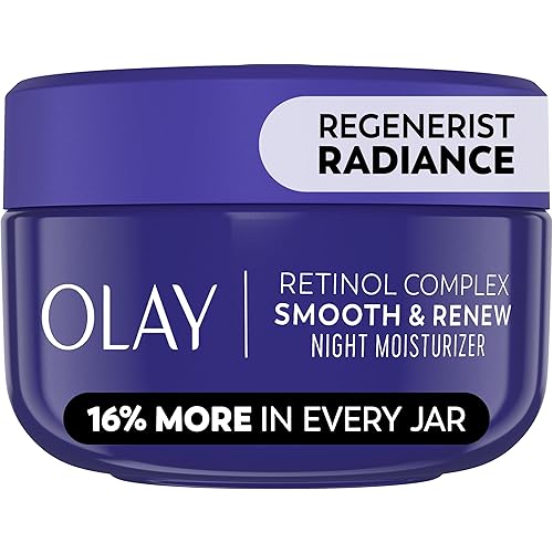 Olay Retinol Face Moisturizer, Smooth & Renew Cream for Women, Fragrance-Free - Anti-Aging, Anti-Wrinkle, Smooth Fine Lines, Tightening, Brightening - Recyclable Sustainable Eco Jar, Non-Greasy, 2 Oz
