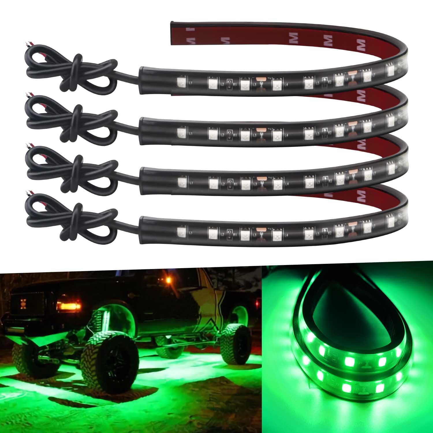 Photo 1 of Keiurot 12V Led Light Strip for Cars 32CM Waterproof IP67,4-Pack