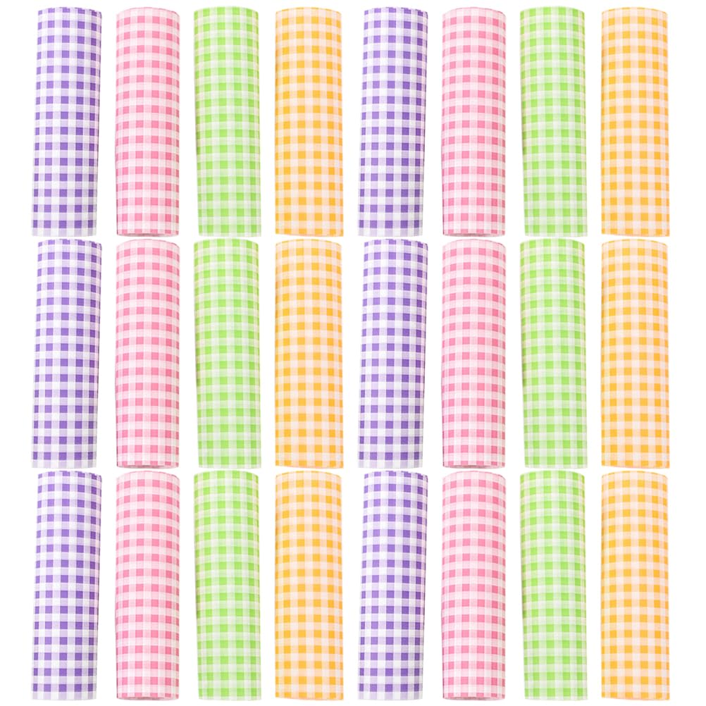 400 Feuilles de Papier Sulfurisé Réutilisable pour Cuisson Papier Anti-graisse Épais Coloré à Carreaux pour Restauration et Stands Alimentaires