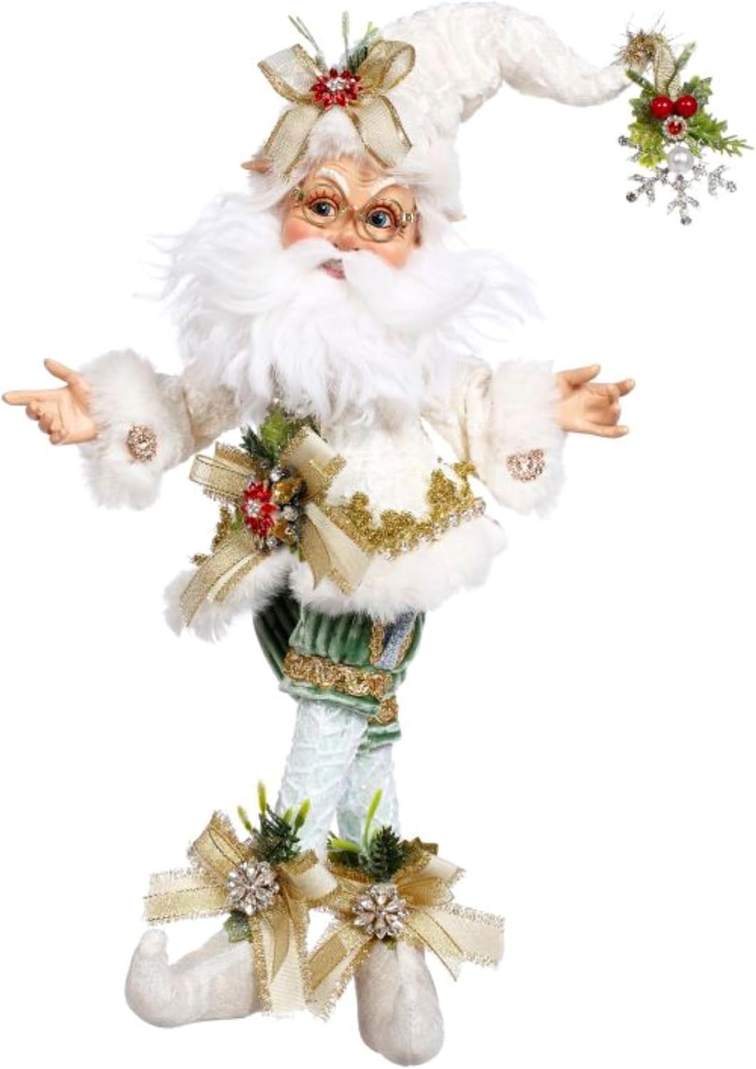 Mark Roberts 51-44919 North Pole Snowflake Elf – 12 Inch Small Collectible Figurine – Holiday & Christmas Decor with Posable Limbs and Certificate of Authenticity