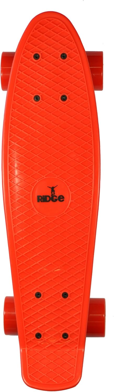 Ridge Skateboard 55 Cm Mini Cruiser Retro Stil in M Rollen Komplett U Fertig Montiert