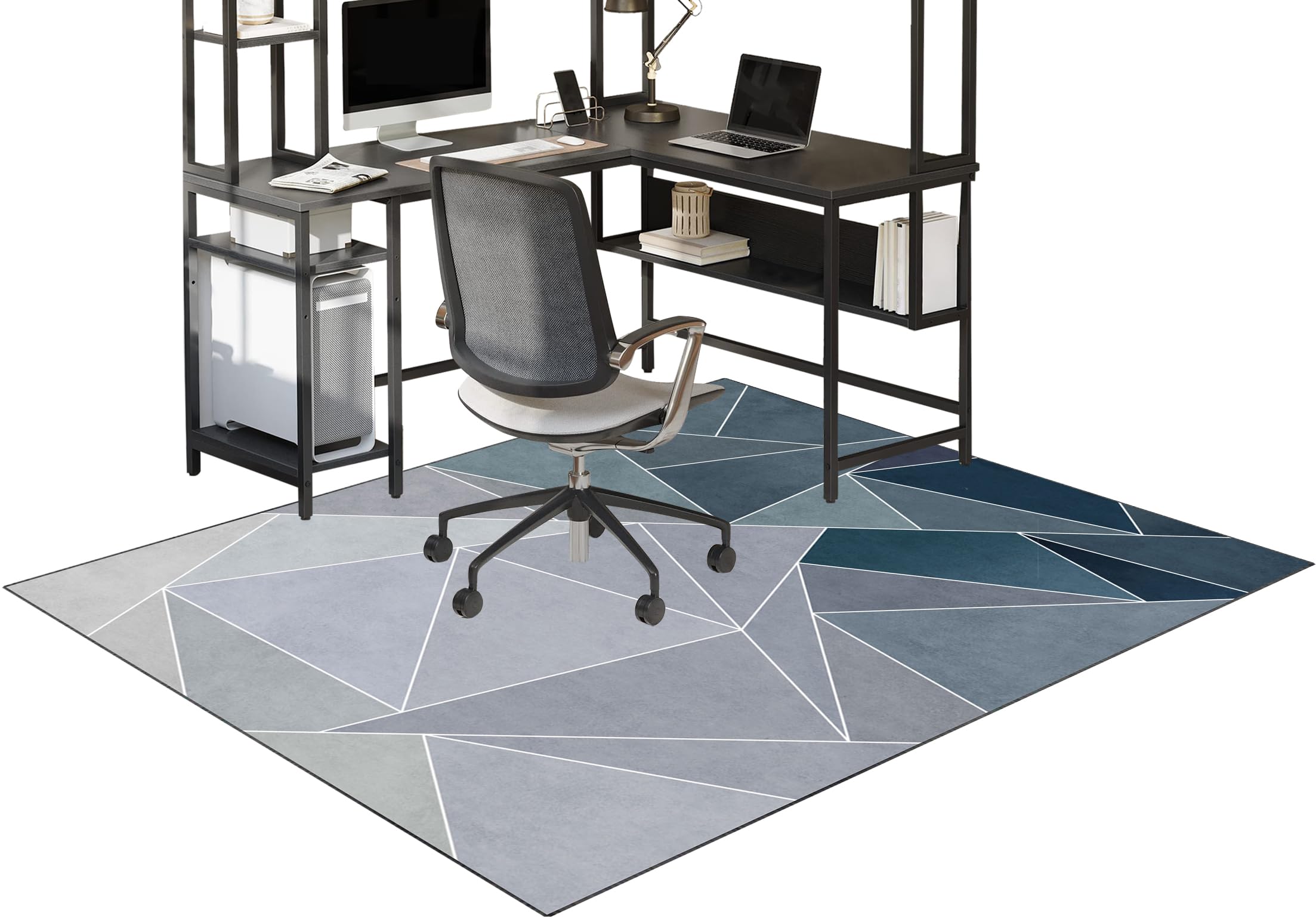 Protector Suelo Silla Ruedas, Alfombra Silla Escritorio Antideslizante, Alfombra Silla Gaming, Alfombra Oficina para Silla con Ruedas, Alfombra Protectora Suelo Silla, Alfombra Gamer 140 x 160 cm