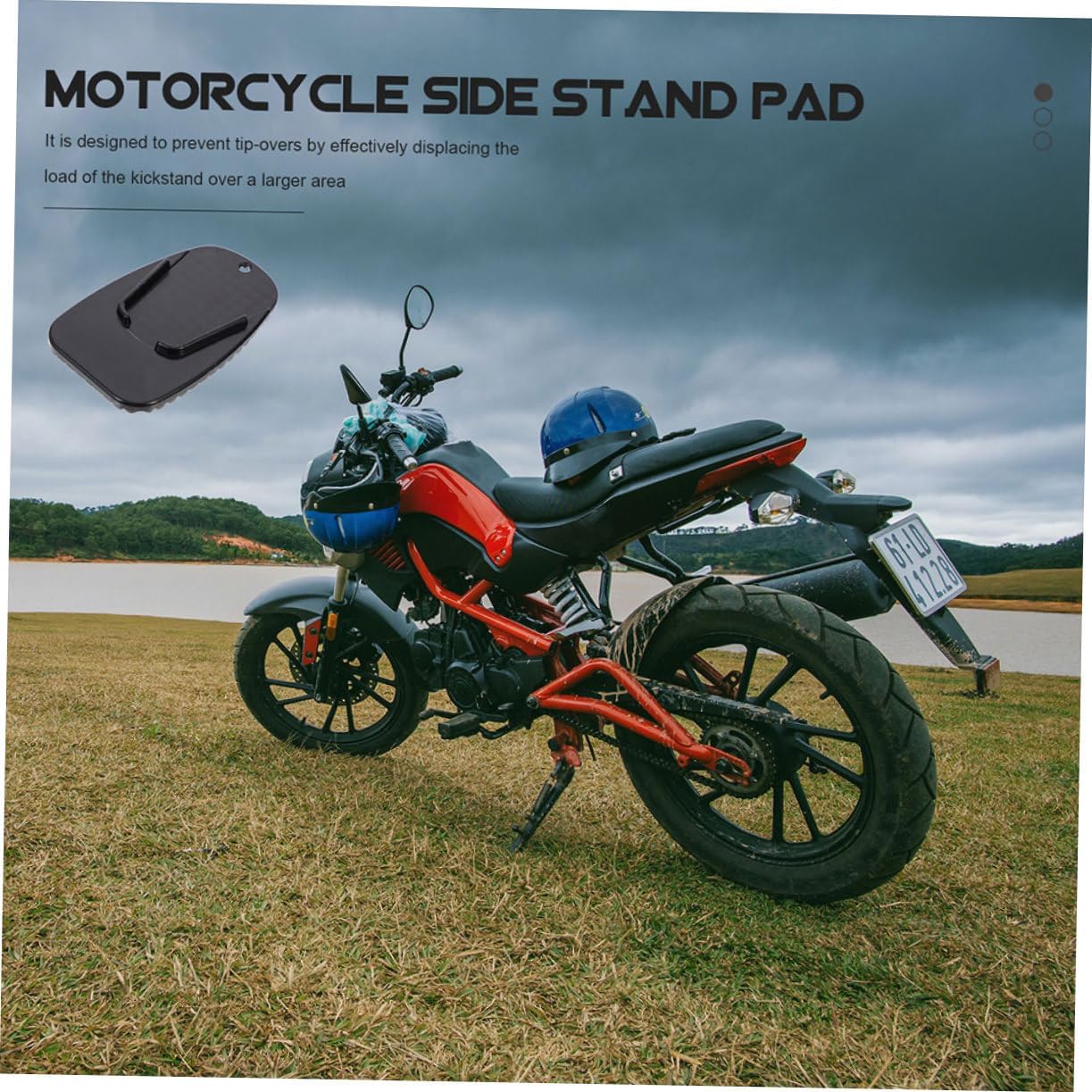 8pcs Motorcycle Kickstand Pad Replacement Kickstand Side Stand Pads for Foot Support Motorbike