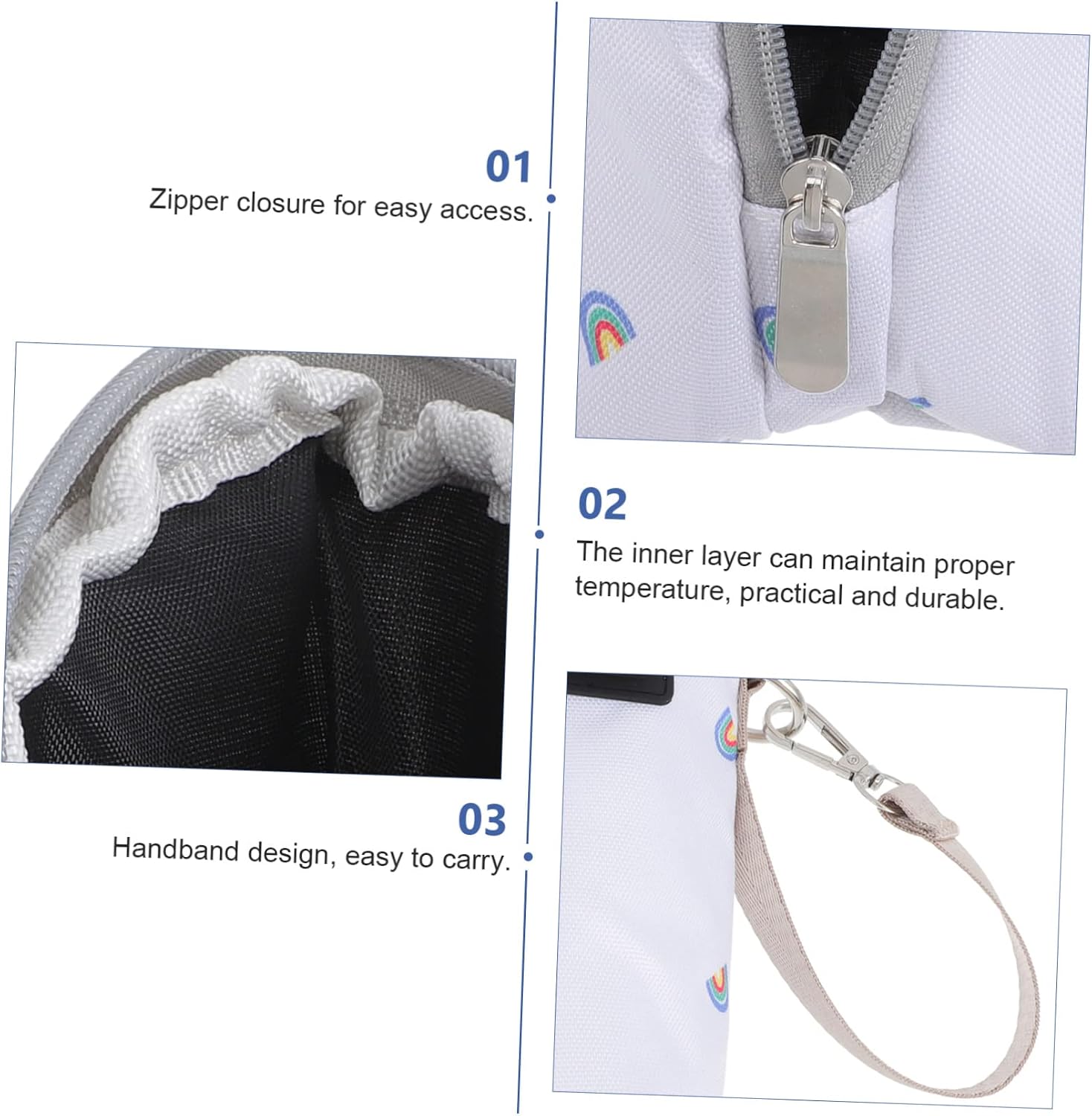 Kisangel Portable Usb Bottle Warmer Temperature Storage Bag Lightweight Insulation for Travel for Boy Girl Feeding Easy to Use and Carry