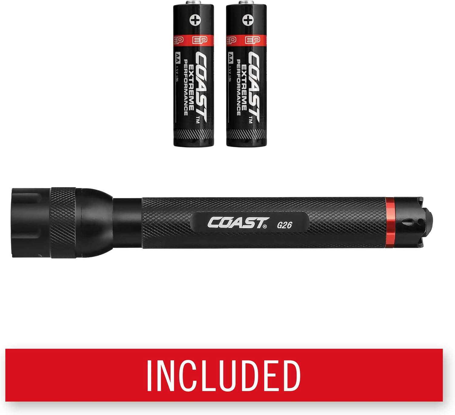 Coast® G26 415 Lumen Bulls-Eye™ Spot Beam LED Flashlight, Batteries Included