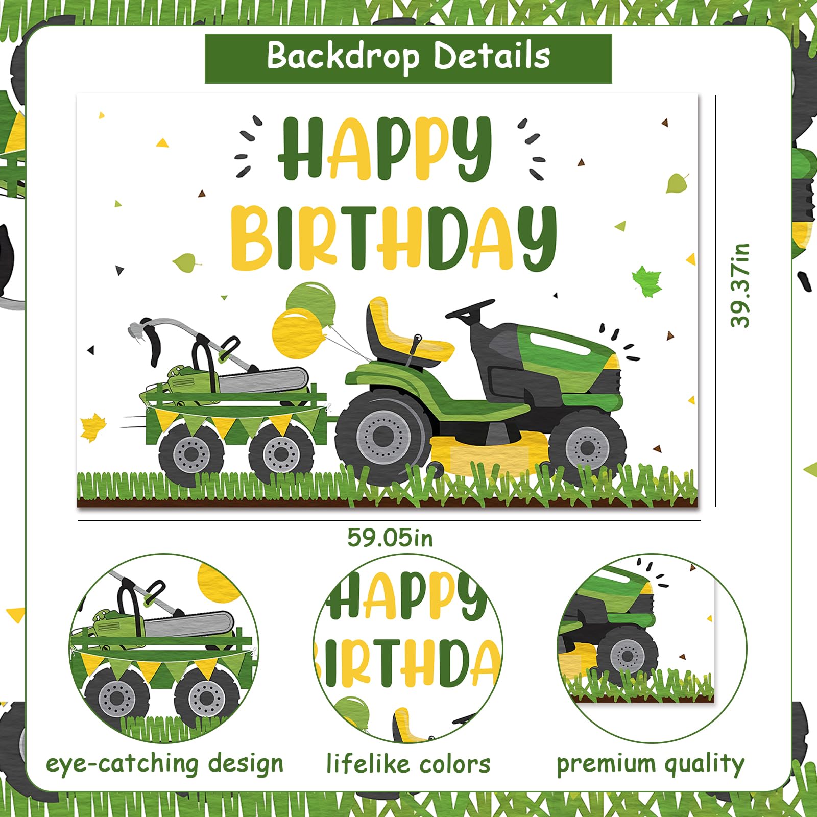 Traktor 1. Geburtstag Dekoration – Foto-Banner Im Bauernhof-Design Für Jungen