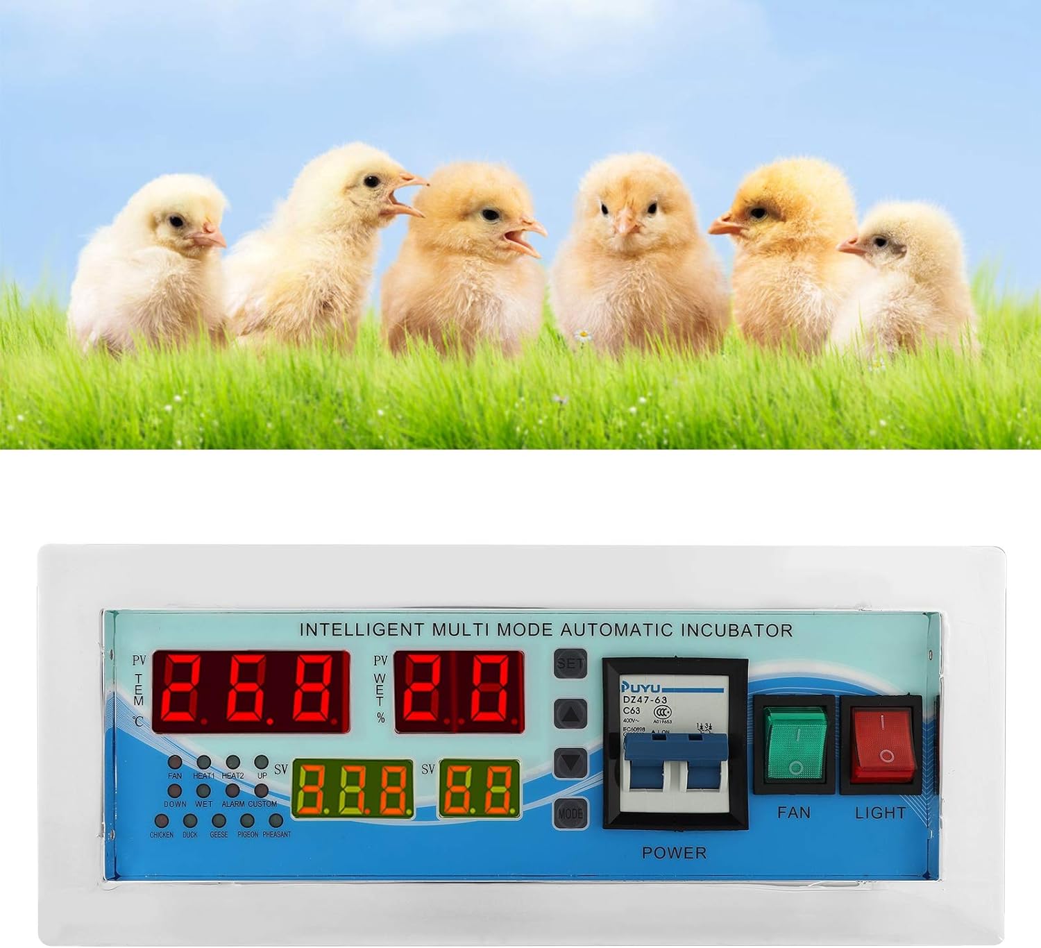 Automatic Egg Incubator Controller Digital Temperature Humidity Controller Accessory 180‑240V