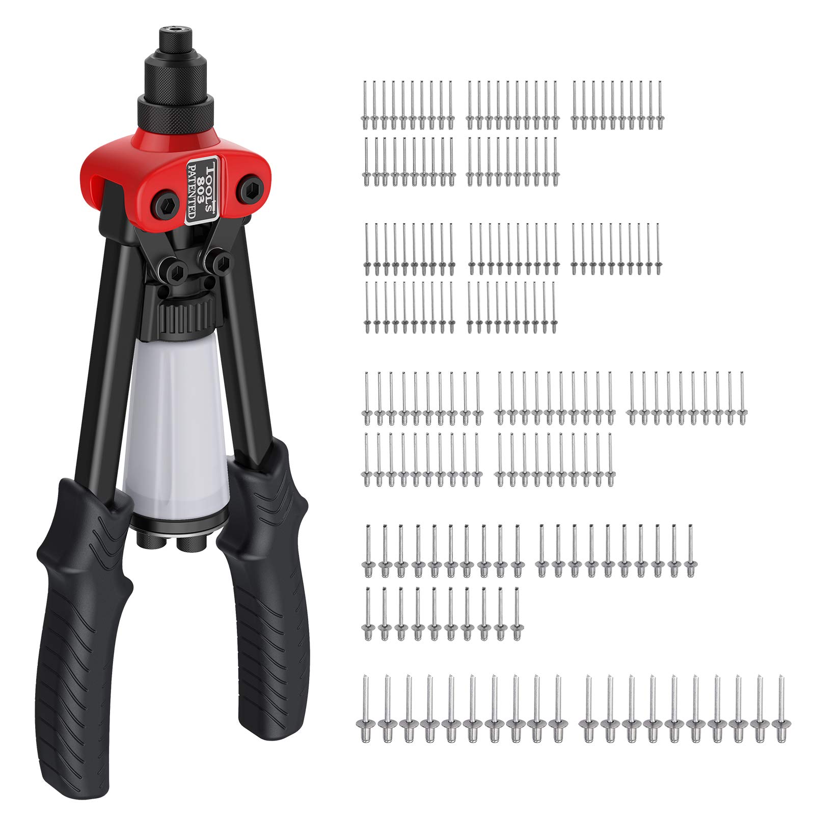 Buy Pop Rivet Gun with 200pcs Rivets,JiGiU Manual Rivet Gun Kit Heavy