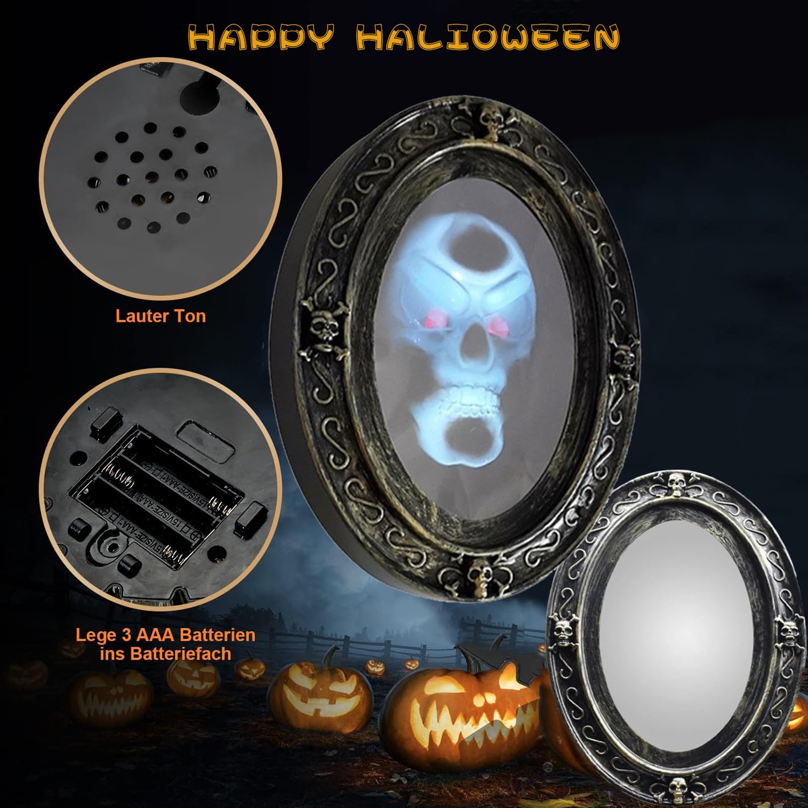 Miroir Hanté Gemmy - Illusion Fantôme Animé - Déco Halloween