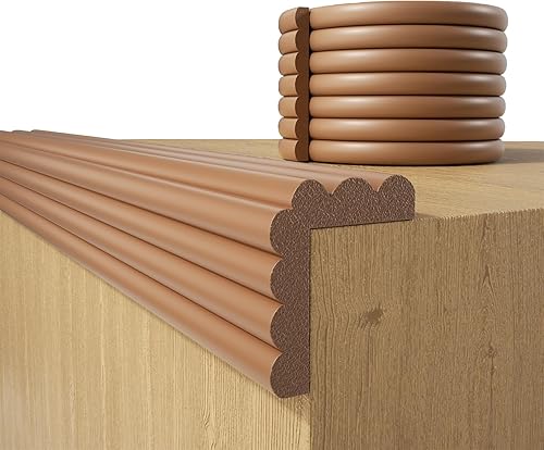 Miniatura 9 de Protector de esquina de pared a prueba de bebés, protector de borde de esquina, 6.56 pies Thinken protectores de esquinas suaves precintados de